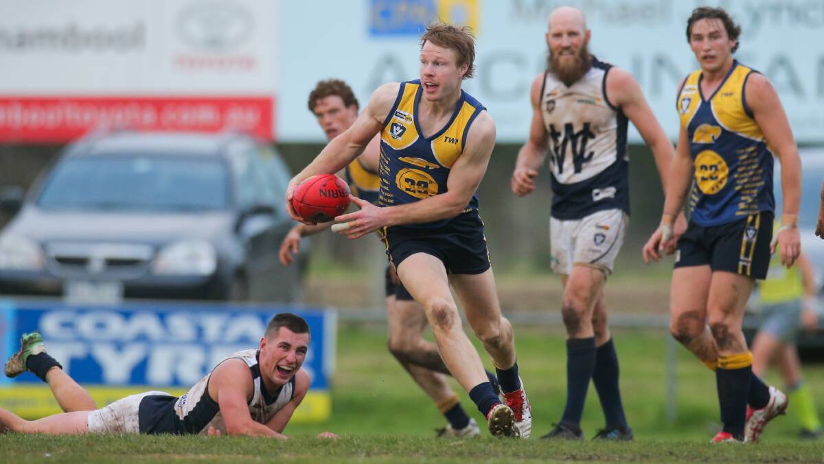 RIGHT ON SONG: North Warrnambool Eagles' Adam Wines has impressed in pre-season, returning from injury. Picture: Morgan Hancock