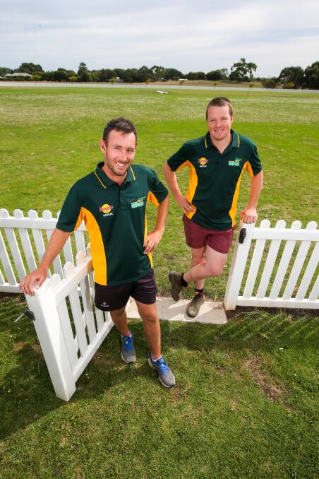 SNAPPED UP: Allansford Cricket Club's new co-coach Dan Schuppan pictured with new captain Chris Bant. Schuppan will take the reins with Ben Boyd. Picture: Rob Gunstone