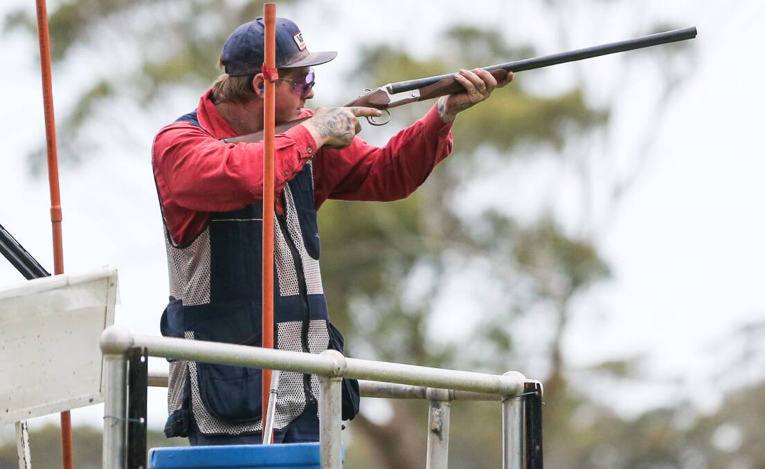 ON TARGET: Alex Silk of Warrnambool competing in the Warrnambool Field and Game Beretta Grand Prix on Sunday. Picture: Morgan Hancock