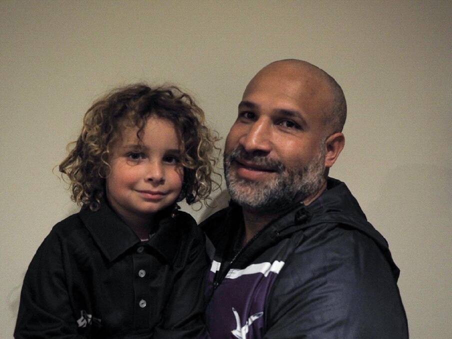 Signed on: Newly appointed assistant coach Winis Imbi and his son Noah are excited about joining Port Fairy for the 2019 Hampden league season.