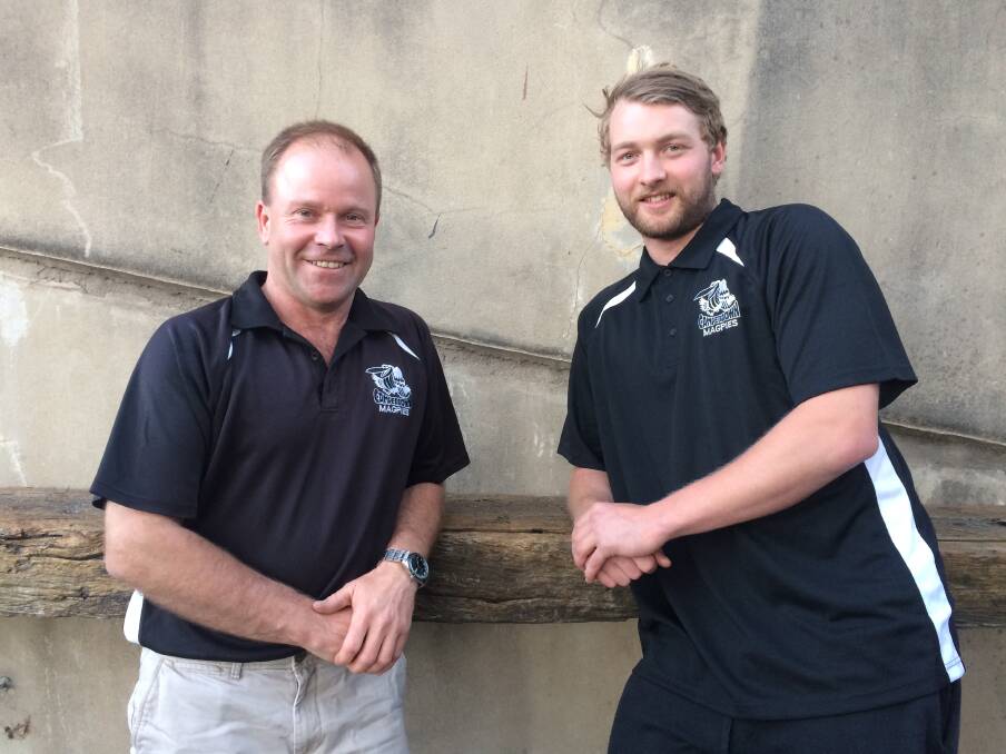 Joint role: Neville Swayn and Jack Williams have been appointed co-coaches of Camperdown for the 2019 Hampden league season.
