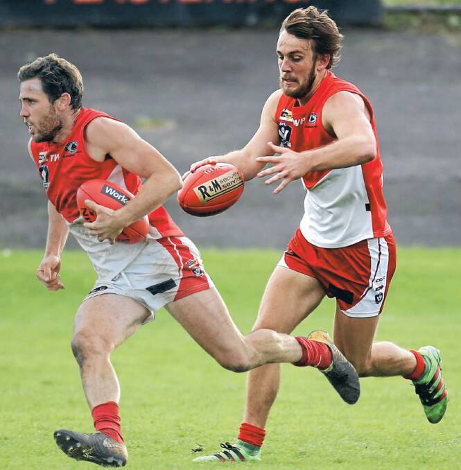 Key losses: James Hussey and Josh Saunders will not play for South Warrnambool in the 2019 Hampden league season.