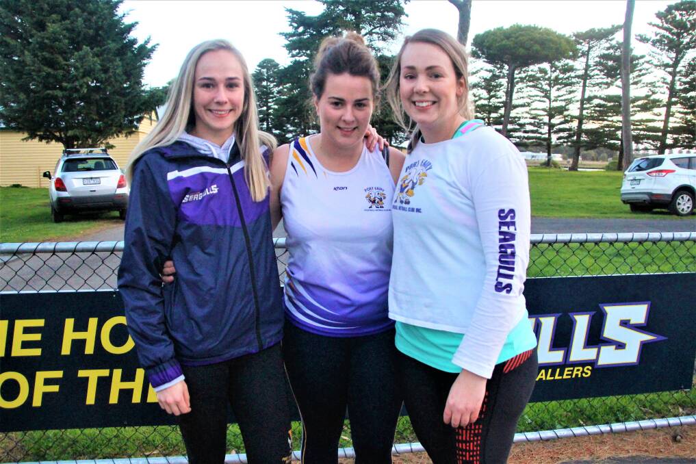 Sister act: Amy, Naomi and Sarah Harman will all play together for Port Fairy in Saturday's division three grand final. Picture: Martina Murrihy