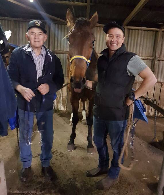 Star runner: Jim and Shannon Edwards were delighted with Starscape's win at Terang in a mile rate of 2:02:4 to claim the Mary Fox Memorial Pace.