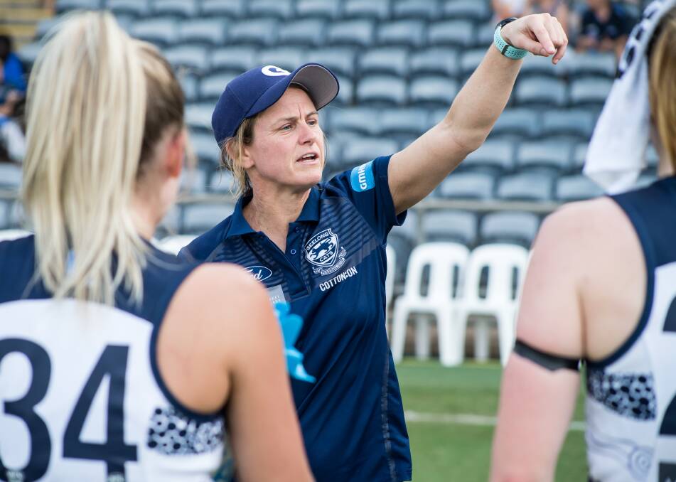 New role: Natalie Wood appointed full-time assistant coach of the Geelong Cats AFLW side. Picture: Geelong Cats