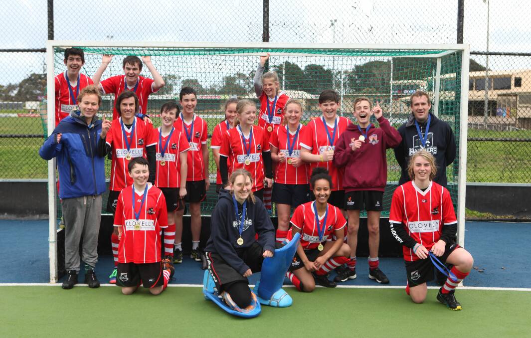 Number one: Buccaneers were crowned the under 16 premier of the Warranmbool and District Hockey Association on Saturday. Picture: Nick Brown