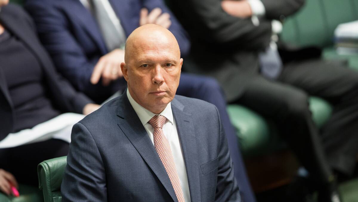 Opposition Leader Peter Dutton is desperate to pin Labor to a broken promise. Picture by Sitthixay Ditthavong