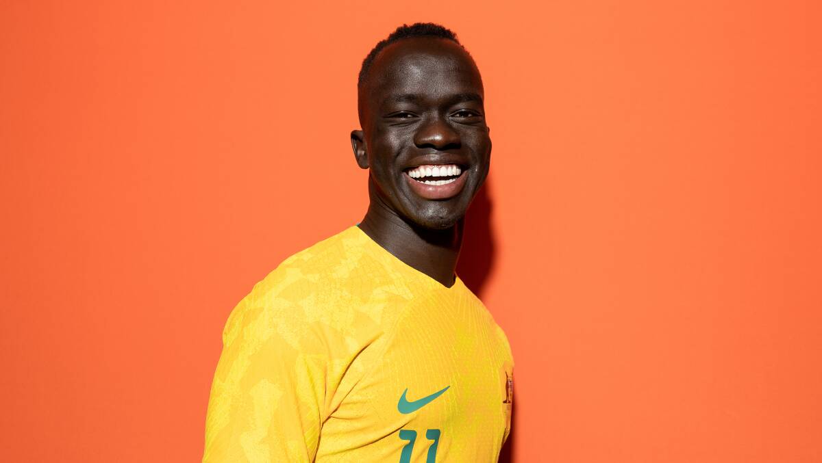 Awer Mabil began playing soccer in a refugee camp. Picture Getty Images