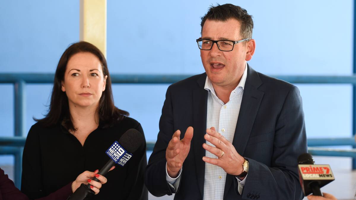 Regional Victoria Minister Jaclyn Symes and Premier Daniel Andrews