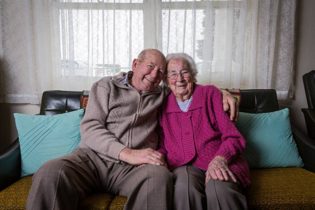 Test of time: Hartley and Sarah Ball are celebrating 70 years of marriage this week. Picture: Chistine Ansorge.