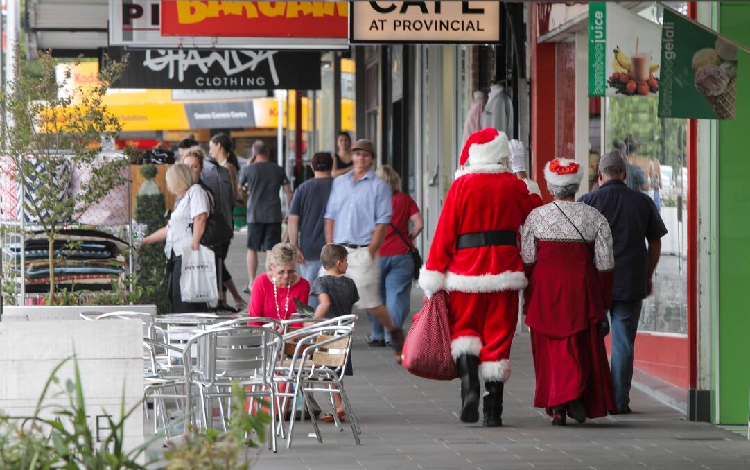 Watch out: Keep an eye out for Santa and his helpers when you're out and about in the south-west this weekend. Picture: Rob Gunstone.
