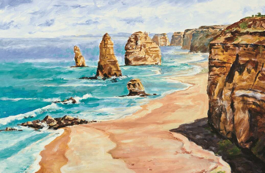 ‘The Twelve Apostles’, by Warrnambool mouth artist Simon Rigg, will feature on an international card range.