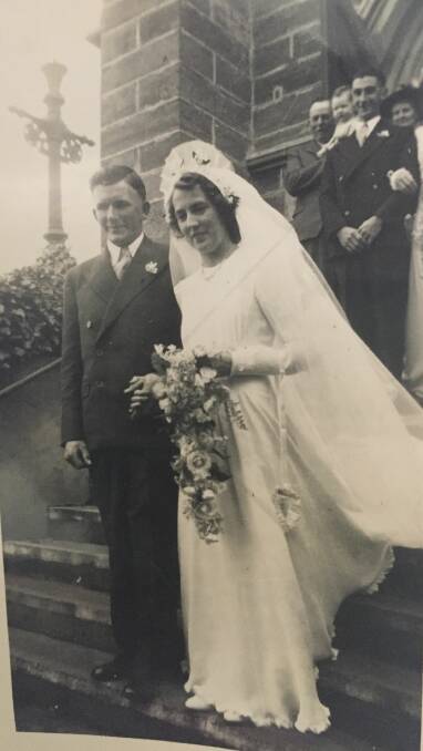 I do: Hartley and Sarah Ball married at Warrnambool's Presbyterian Church 1947