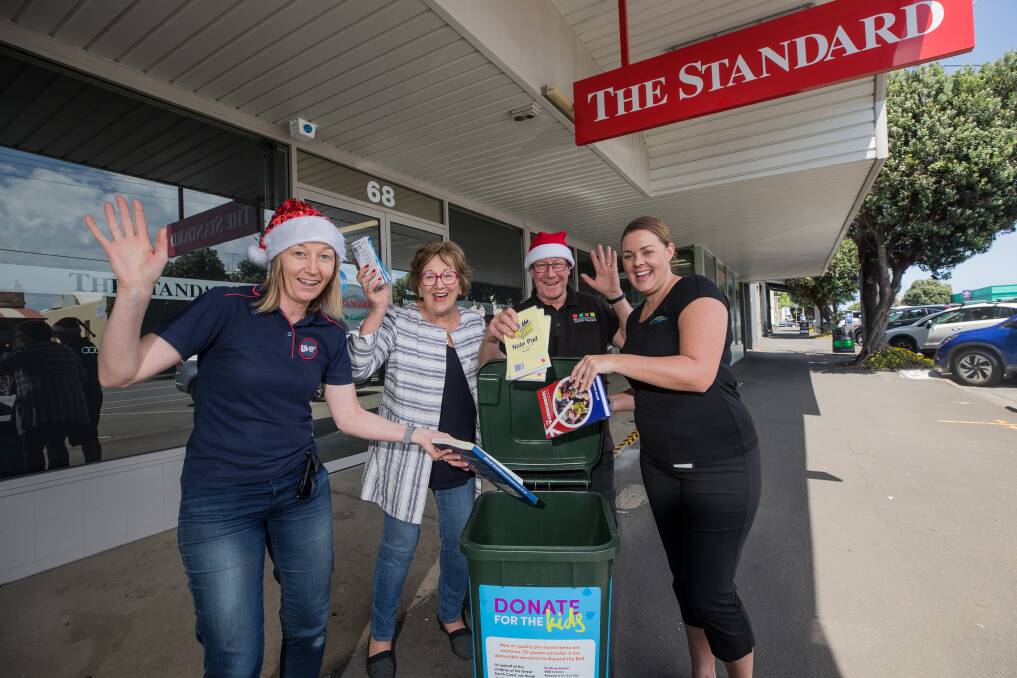 United: South West TAFE's Sharna Westley, Beyond the Bell's Glenys Phillpot, Foodshare's Dede Friebe and Wannon Water's Jade Dickinson are joining together with The Standard to bring Christmas to south-west kids in need. Picture: Christine Ansorge