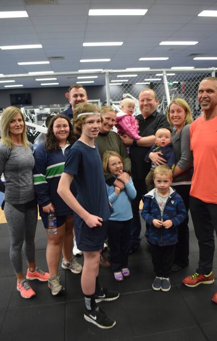 Team effort: Warrnambool 24/7 Fitness representatives who took up the challenge to support Standing Tall, I-Can and the Mitchell family. 