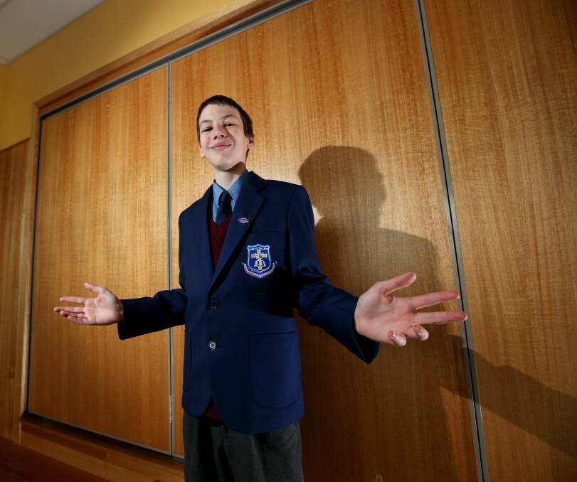 Speak up: King's College student Tristan Gibbs is preparing to compete in his first Rostram Voice of Youth national final this weekend. Picture: Amy Paton