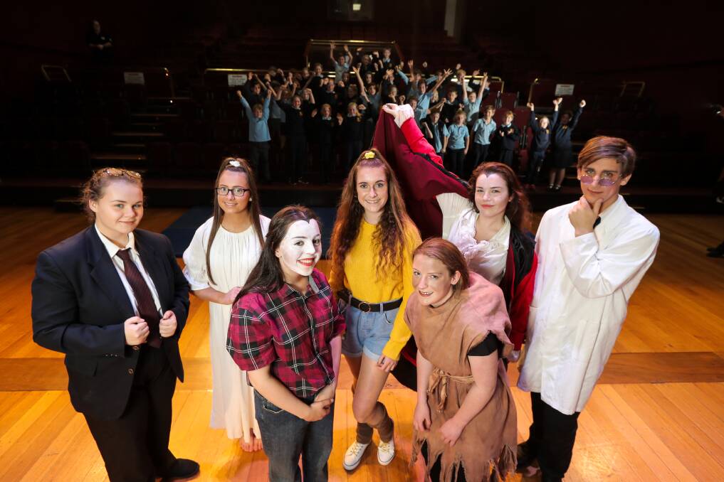 Roar: Brauer College students are taking the lead in the school production of 'Different Monsters', written by the school drama teacher Paul McFadden. Picture: Rob Gunstone