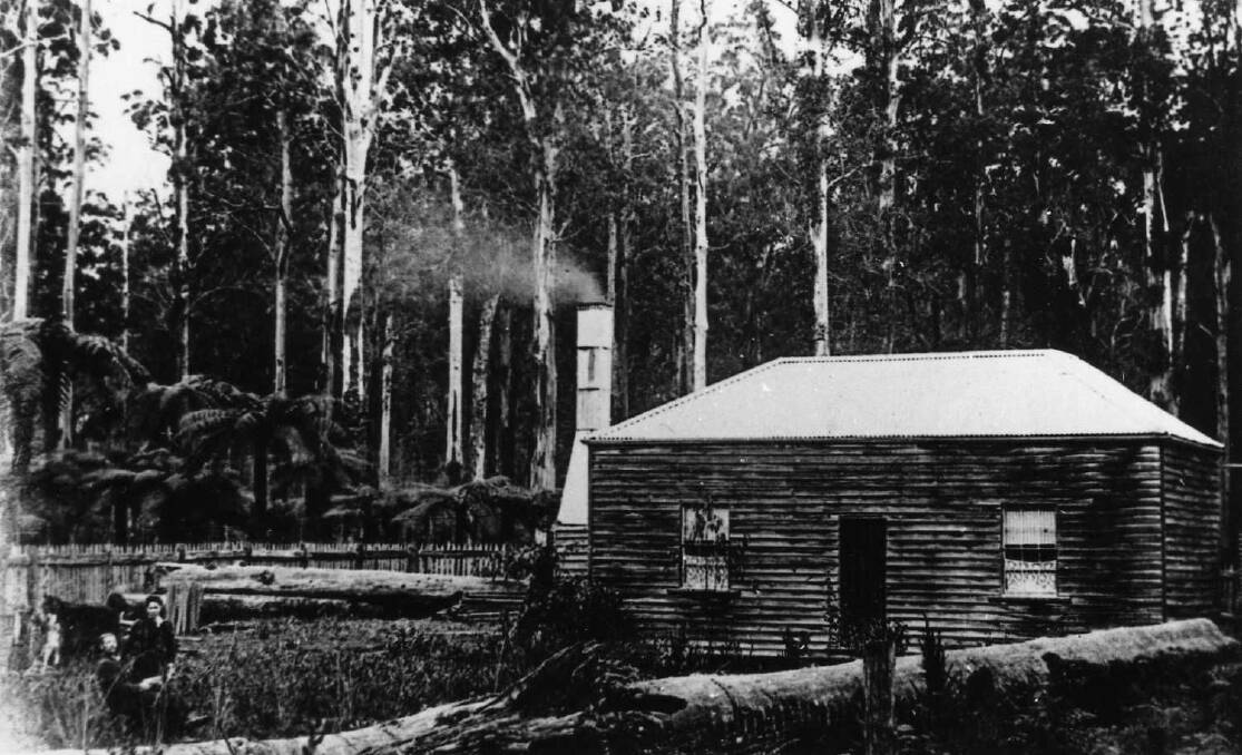 Early days: This picture depicts a pioneer’s early bush hut at Yambuk. A photo competition is being held as part of back-to-Yambuk celebrations.