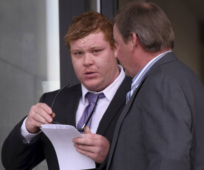 Brody Harrison Burke leaving court in Ballarat on Friday. 