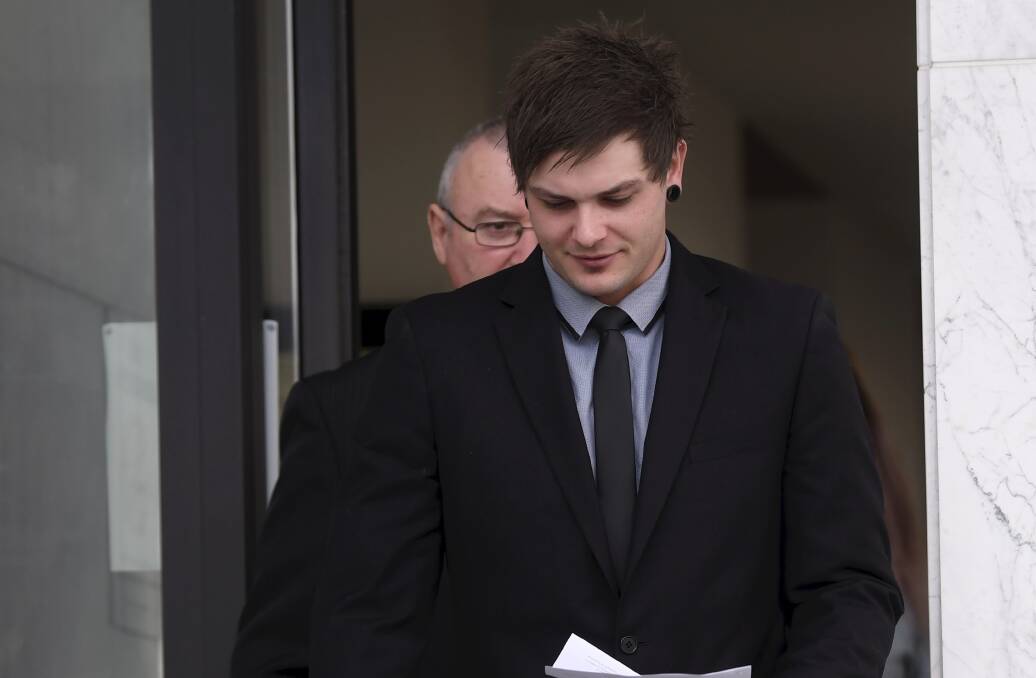 Bon Dylan Pails leaving court in Ballarat on Friday. 