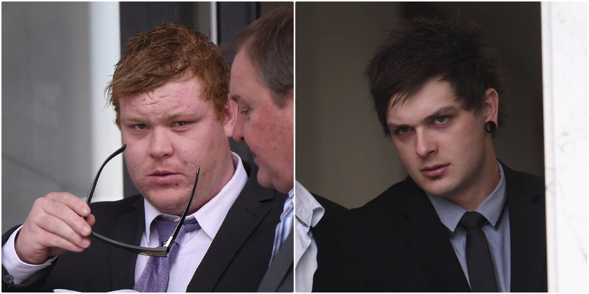CONVICTED: Brody Harrison Burke (left) and Bon Dylan Pails (right) were sentenced at the Ballarat Magistrates' Court on Friday. Pictures: Lachlan Bence 