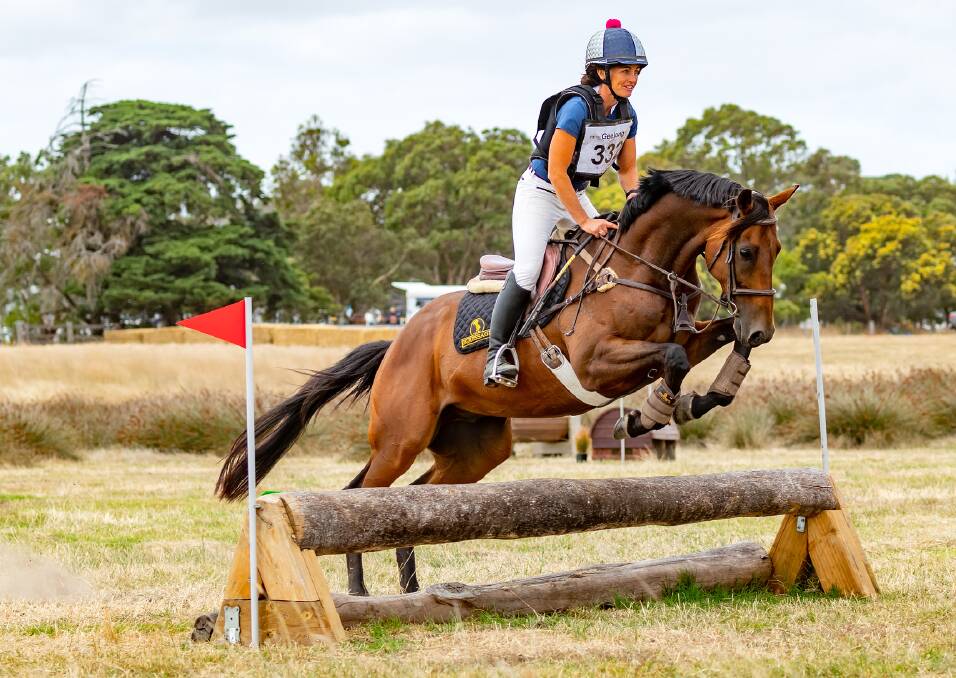 Sophie Kelly and Bit Of A Lad at the Geelong Horse Trials earlier this year - his first horse trials. Picture by Andrea Dunn Photography