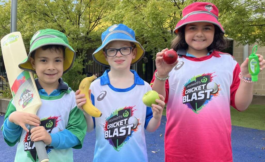 The Woolworth's Cricket Blast program aims to provide an opportunity for all Australian kids to experience the healthy fun of playing cricket. Picture supplied.