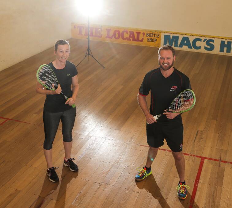 SET TO GO: Warrnambool squash players Sharna Westley and Tom Kelson are ready to take on the south-wests best players. Picture: Rob Gunstone
