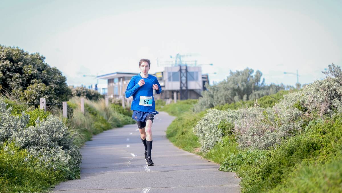 SCENIC RUN: Tom Hynes runs during the 2018 edition of the Warrnambool Running Festival. 
