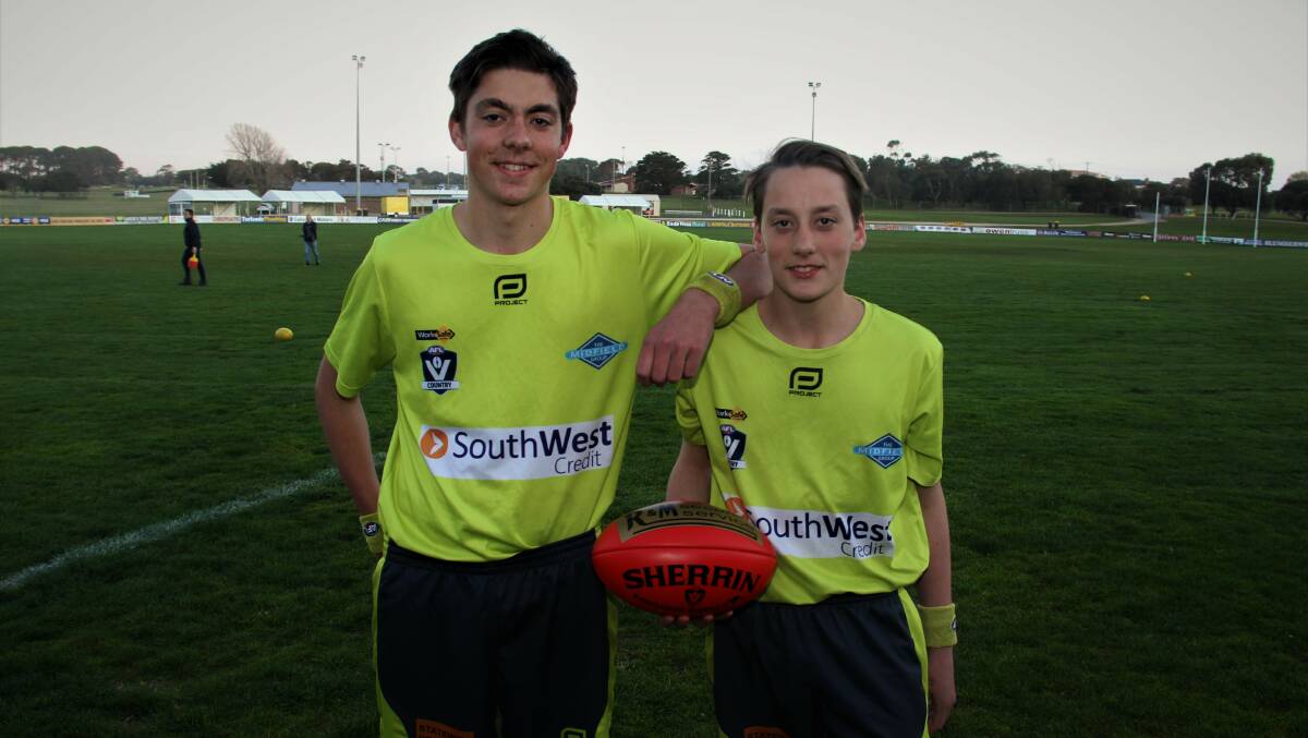 TEAM UP: The Perriss brothers - Archi, 18, and Will, 16, - are making their Hampden league senior grand final debut. Picture: Sean Hardeman