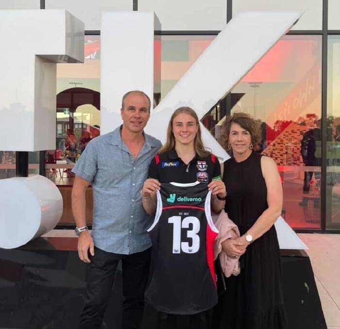 PROUD: Brent and Raelene Saulitis will travel to Melbourne to watch Renee make her debut for St Kilda on Friday.