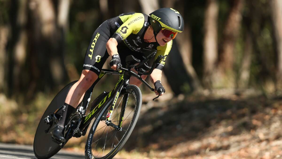 GREEN AND GOLD: Camperdown's Grace Brown will ride for Australia in the road race and time trial at the UCI World Championships. Picture: Con Chronis