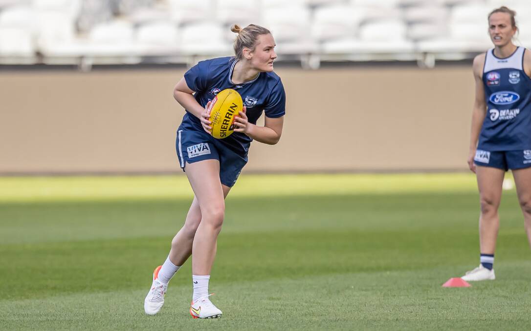 ON THE PARK: Geelong's Georgia Clarke is preparing for her fourth AFLW season. Picture: Arj Giese