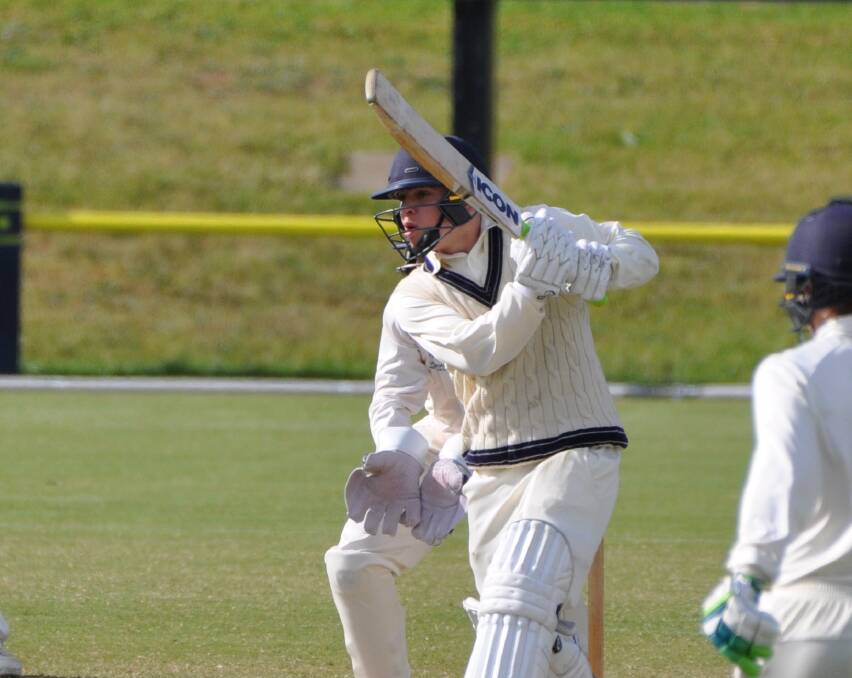 DRIVING: Woodford's Tommy Jackson will play a big part with the bat in Geelong's middle order.