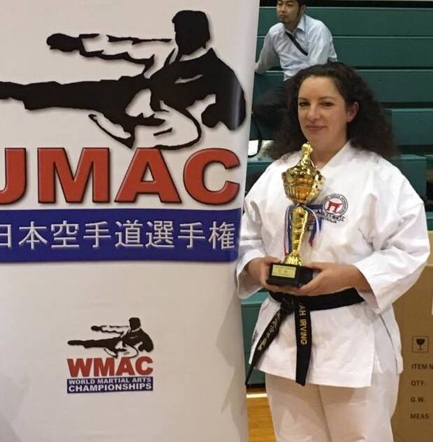 SUCCESSFUL TRIP: Warrnambool Funakoshi Karate sensei Sarah Irving has been adding to her trophy cabinet in recent months.