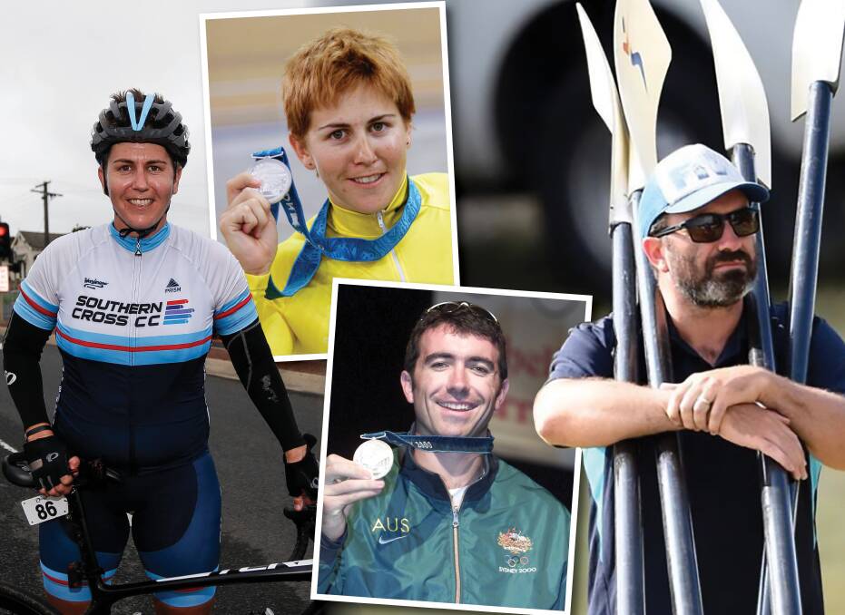 NOW AND THEN: Michelle Ferris and Christian Ryan both won medals at the Sydney Olympics.