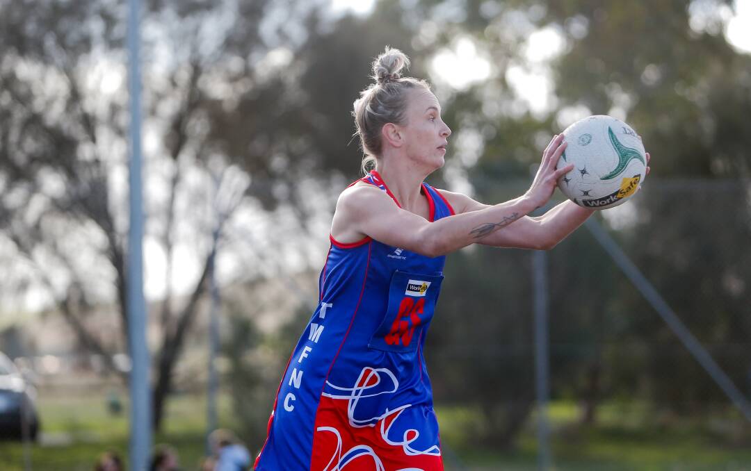 HURT: Terang Mortlake's Rhi Davis was injured in her side's defeat. Picture: Anthony Brady