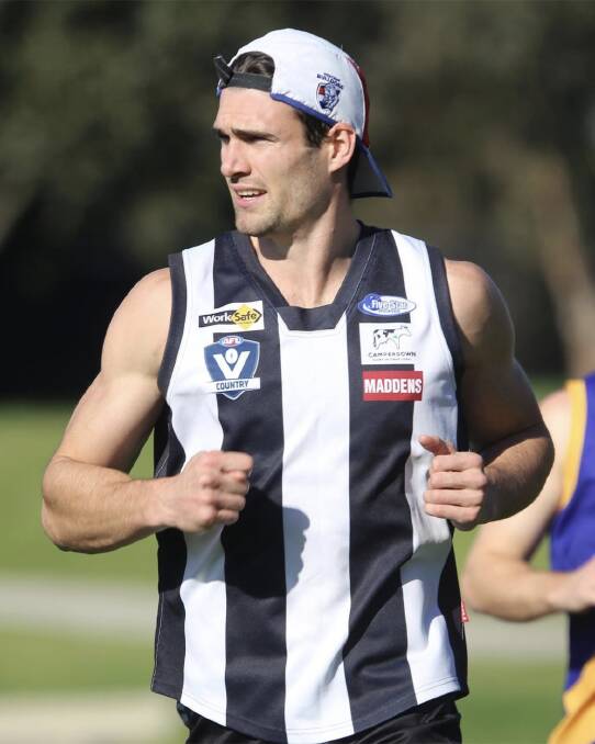 MAGPIE FOR LIFE: Easton Wood wears a Camperdown guernsey at training earlier this season. Picture: Western Bulldogs