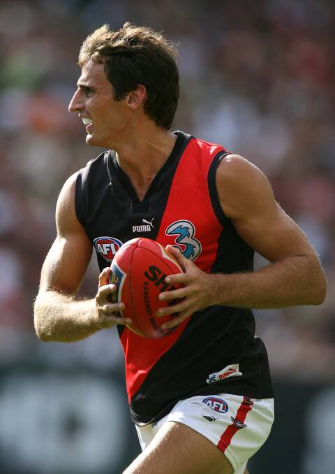 MOVING: Chris Heffernan made a name for himself in Essendon's midfield during the early 2000s.
