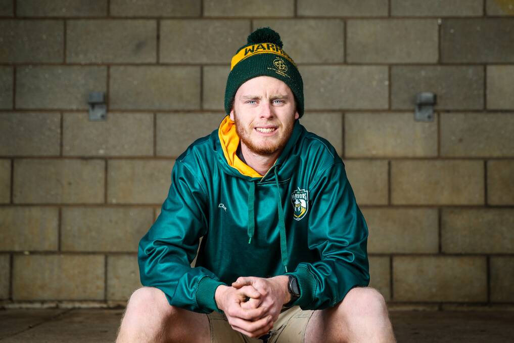 MAKING HIS MARK: Connor Barby has made Old Collegian's number one ruck position his own this season. Picture: Morgan Hancock