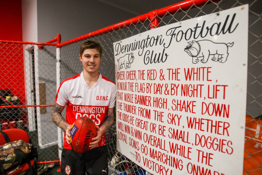 'GOOD PLACE TO BE': Brad Rantall said his football career may be done for now but he is eager to stay invovled with Dennington Football Netball Club and the Dogs' senior side in some way. Picture: Sean Hardeman