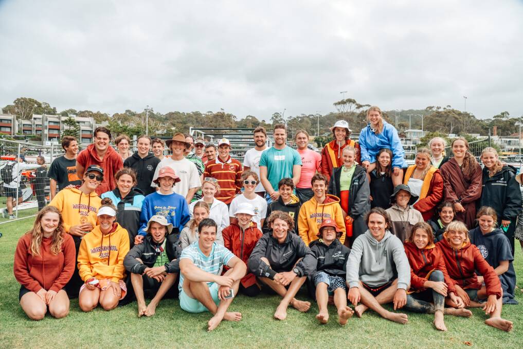 TEAM: Warrnambool Surf Lifesaving Club's competition squad at Lorne on the weekend. Picture: James Kol