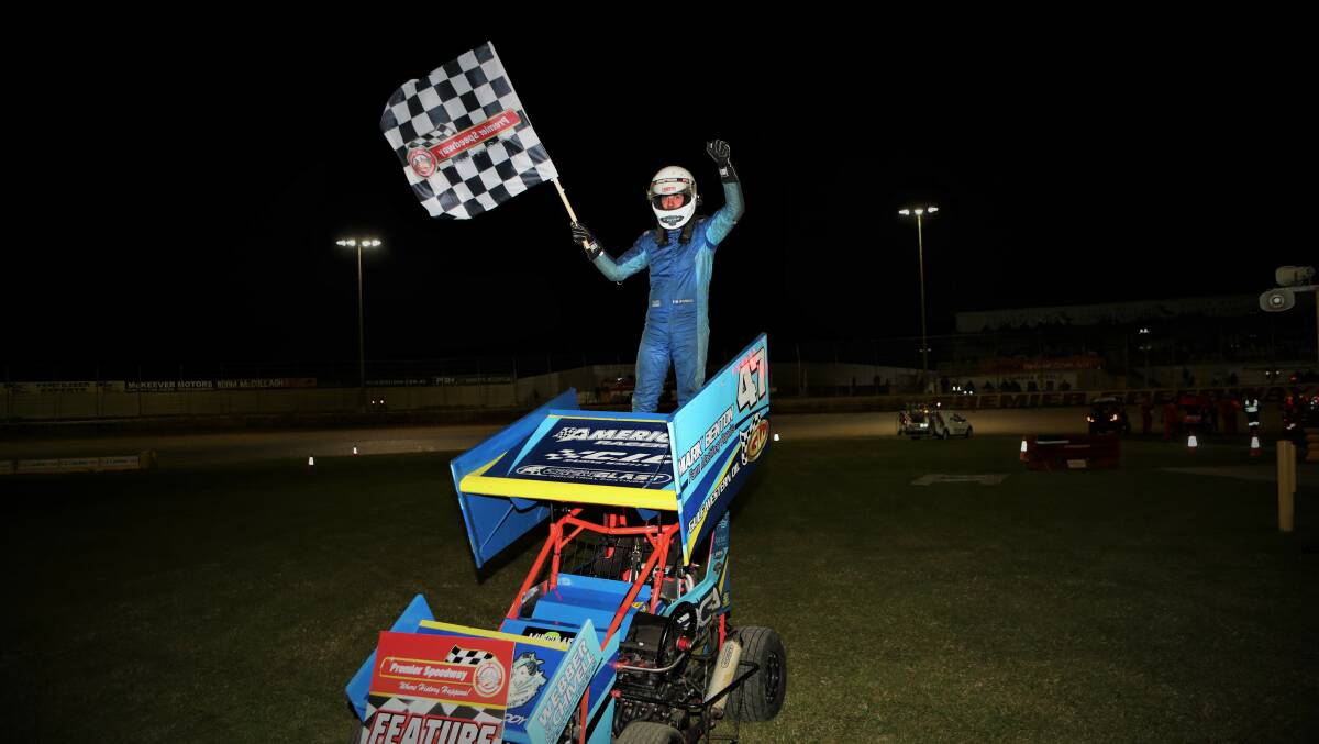 ON TOP: Tim Rankin salutes the crowd after winning the Jack Willsher Cup. Picture: Sean Hardeman