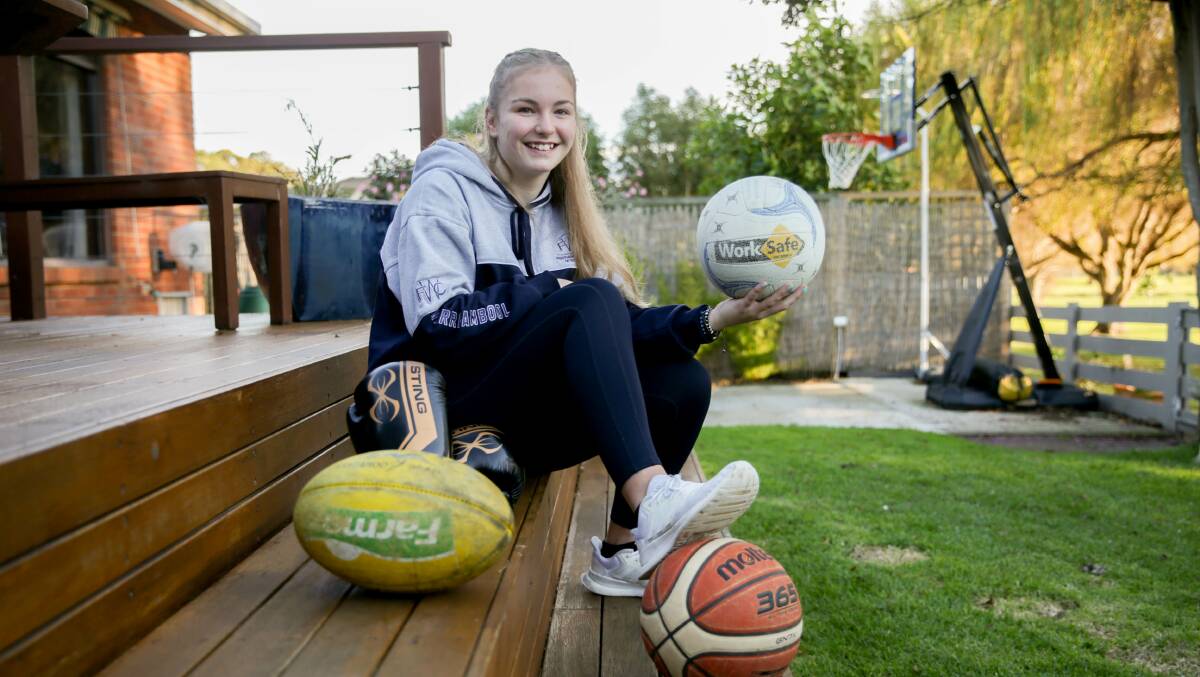 BUSY: Ashlee Pavletich is normally rushing around Warrnambool training and playing four different sports but injury has halted that. Picture: Chris Doheny