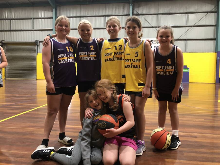 TEAM: (L-R) Stella Sobey, Lexie Dwyer, Emily Porter, Layla Frost, Piper Lawrence (Front) Poppy Hughes and Maya Frost. Picture: Claire Hynes 