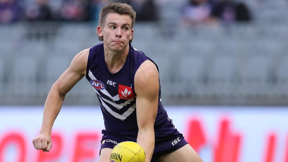 CAPTAIN IN WAITING: Caleb Serong is a star of the future for the Dockers. Picture: Getty Images