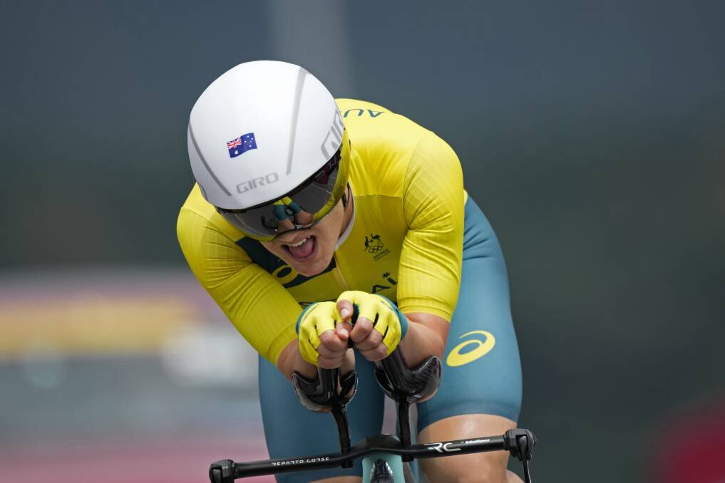 SO CLOSE: Grace Brown finished fourth in the women's time trial on Wednesday. Picture: Christophe Ena/AP