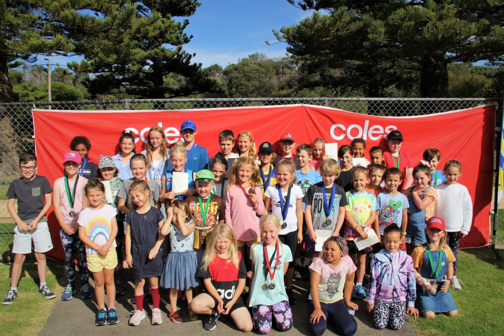 NEXT GENERATION: Warrnambool Little Athletics Club members pose for a photo at the club's presenation day. Picture: Sean Hardeman