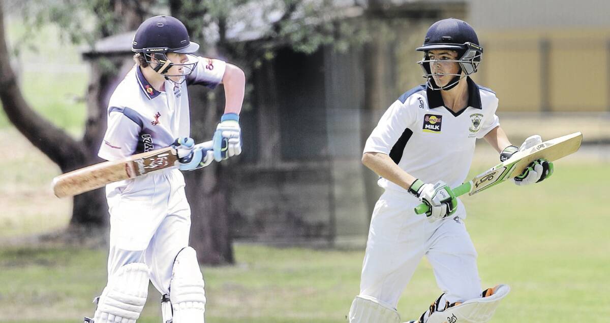 TOP PICKS: Isaac Wareham (left) and Bailey Jenkinson have been selected in Cricket Victoria's 13-man under 17 national championship squad. 