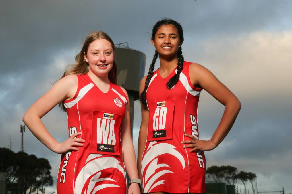 CHASING PERFECTION: Isla McNulty and Keiara Perera will lead South Warrnambool's 15 and under reserves side as they chase an unbeaten season. Picture: Chris Doheny